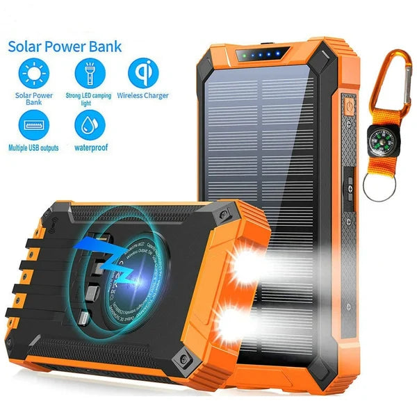 Portable Wireless Solar Power Bank