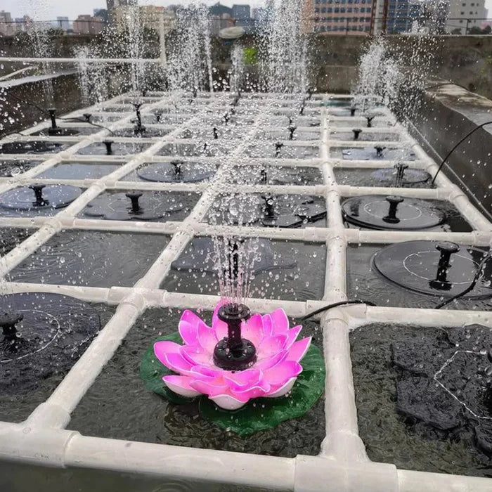 Lotus Shaped Solar Fountain Pond Decorative