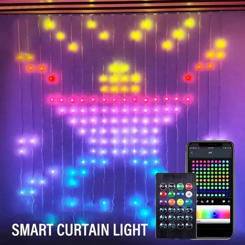 Color Waves LED Curtain Sync Lights