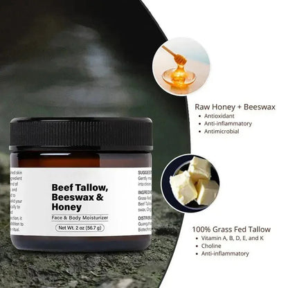 Beef Tallow Beeswax and Honey Face Moisturizer